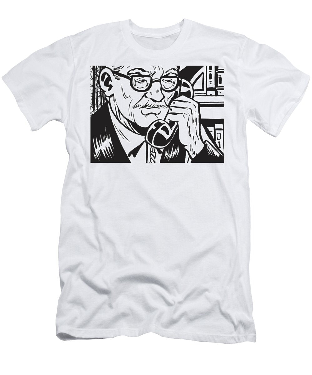 Eldery Man on Telephone Csa Images T-Shirt