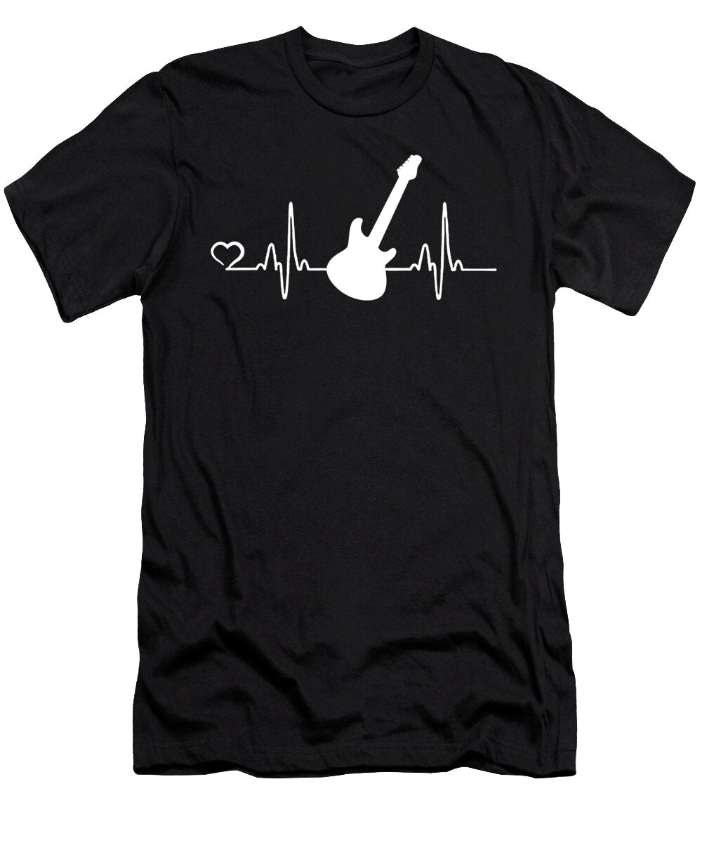 Electric Guitar Heart Beat Muc Designs T-Shirt