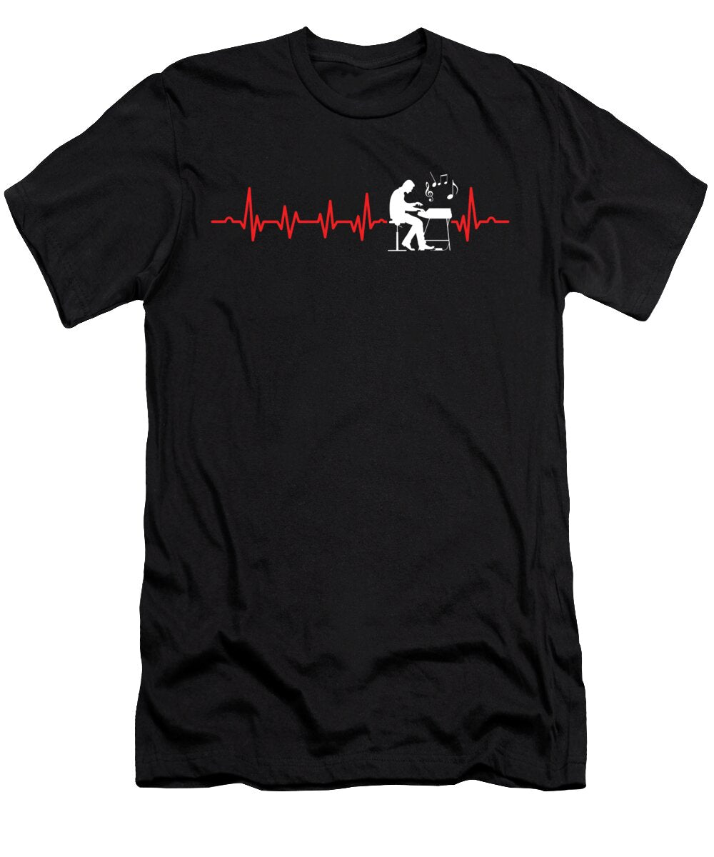 Electric Piano Musical Instruments Musicians Music Cool Keyboardist Heartbeat Gift Thomas Larch T-Shirt