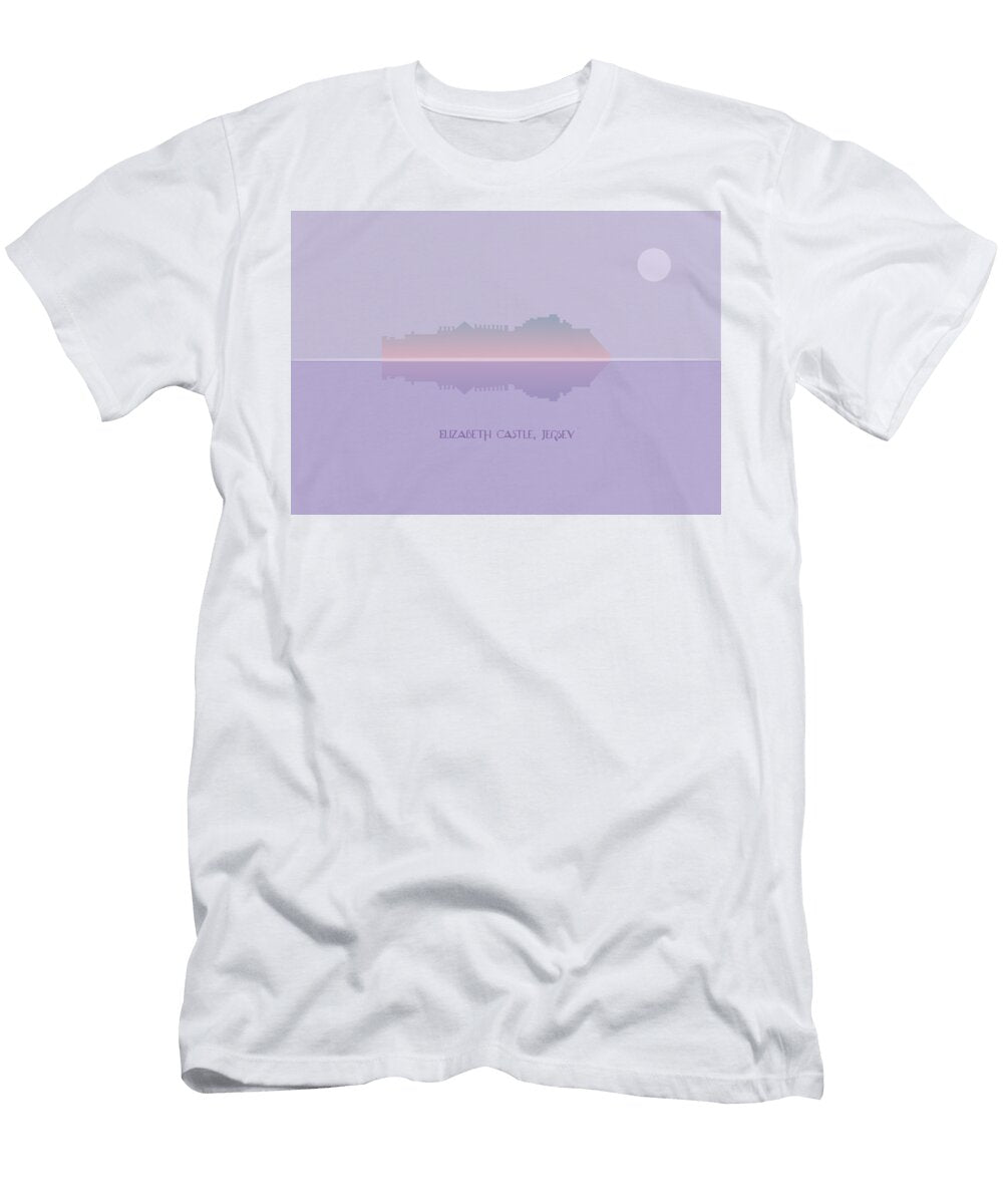 Elizabeth Castle in St Aubins Bay Jersey Channel Islands Reflection Barefoot Bodeez Art T-Shirt