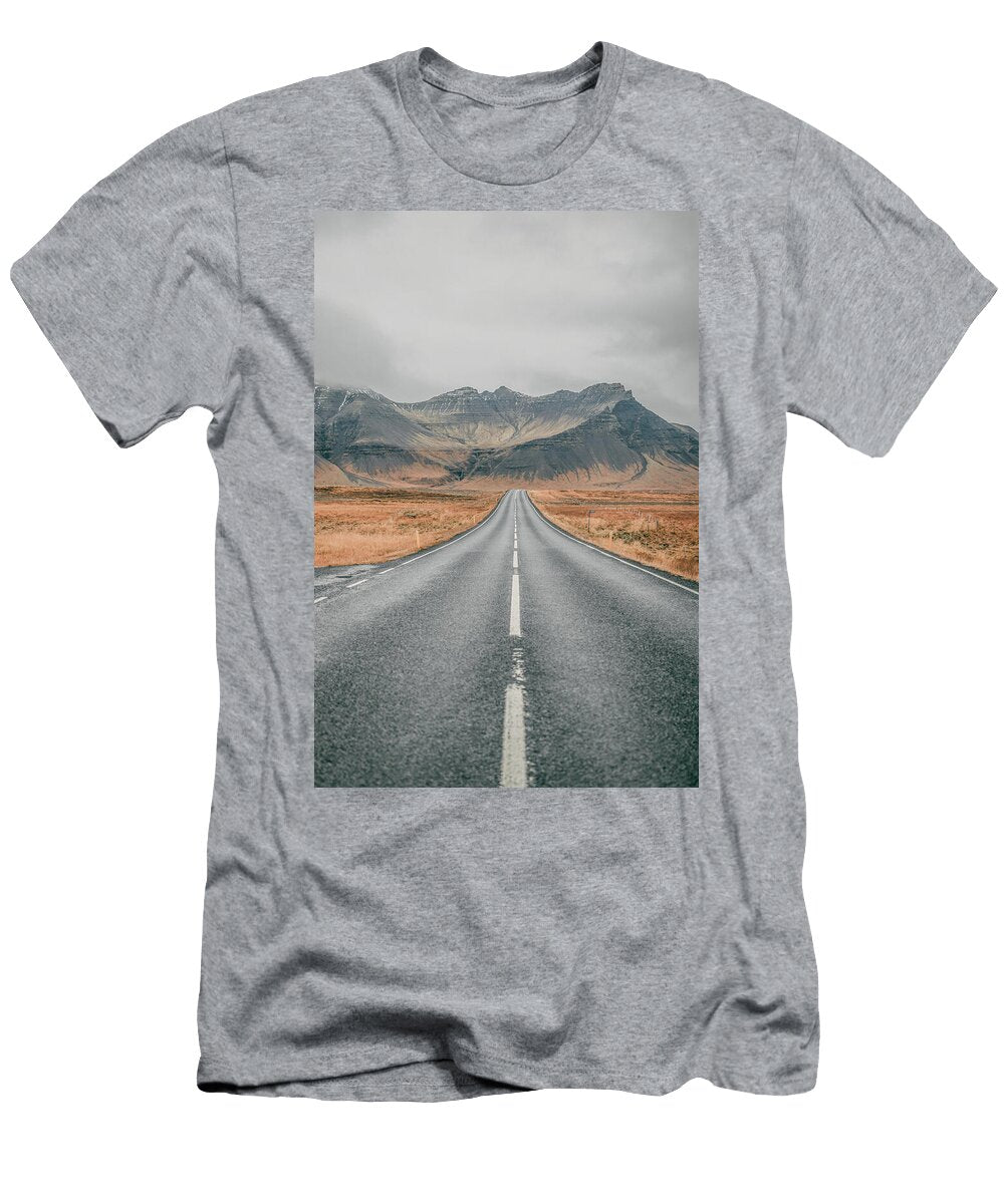 Endless Road Toward Rugged Mountains John Taylor T-Shirt