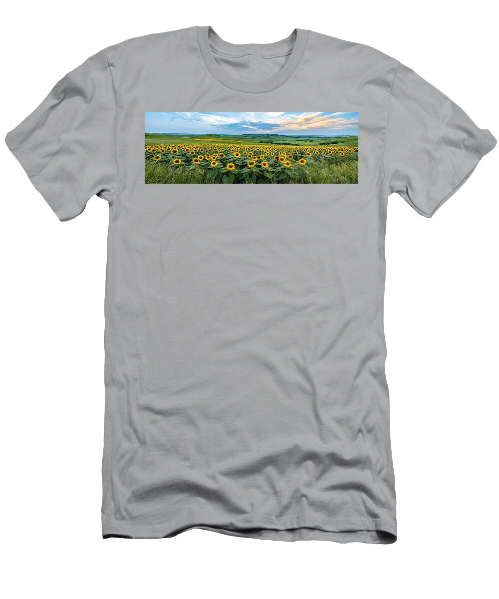 Endless Sunflower Plains of South Dakota Sven Andersen T-Shirt