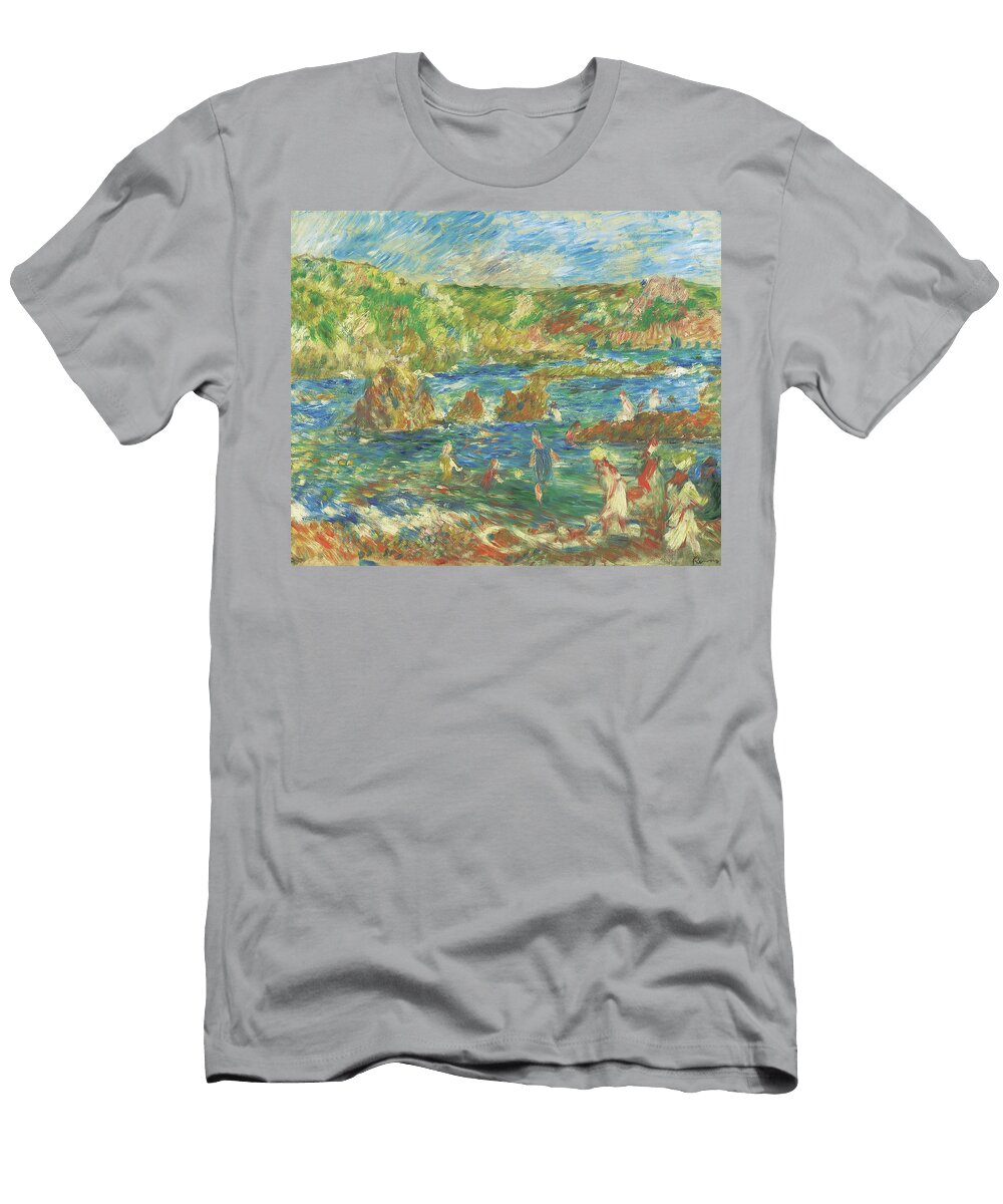 Enfants Sur LA Plage Guernsey C 1883 Pierre Auguste Renoir T-Shirt