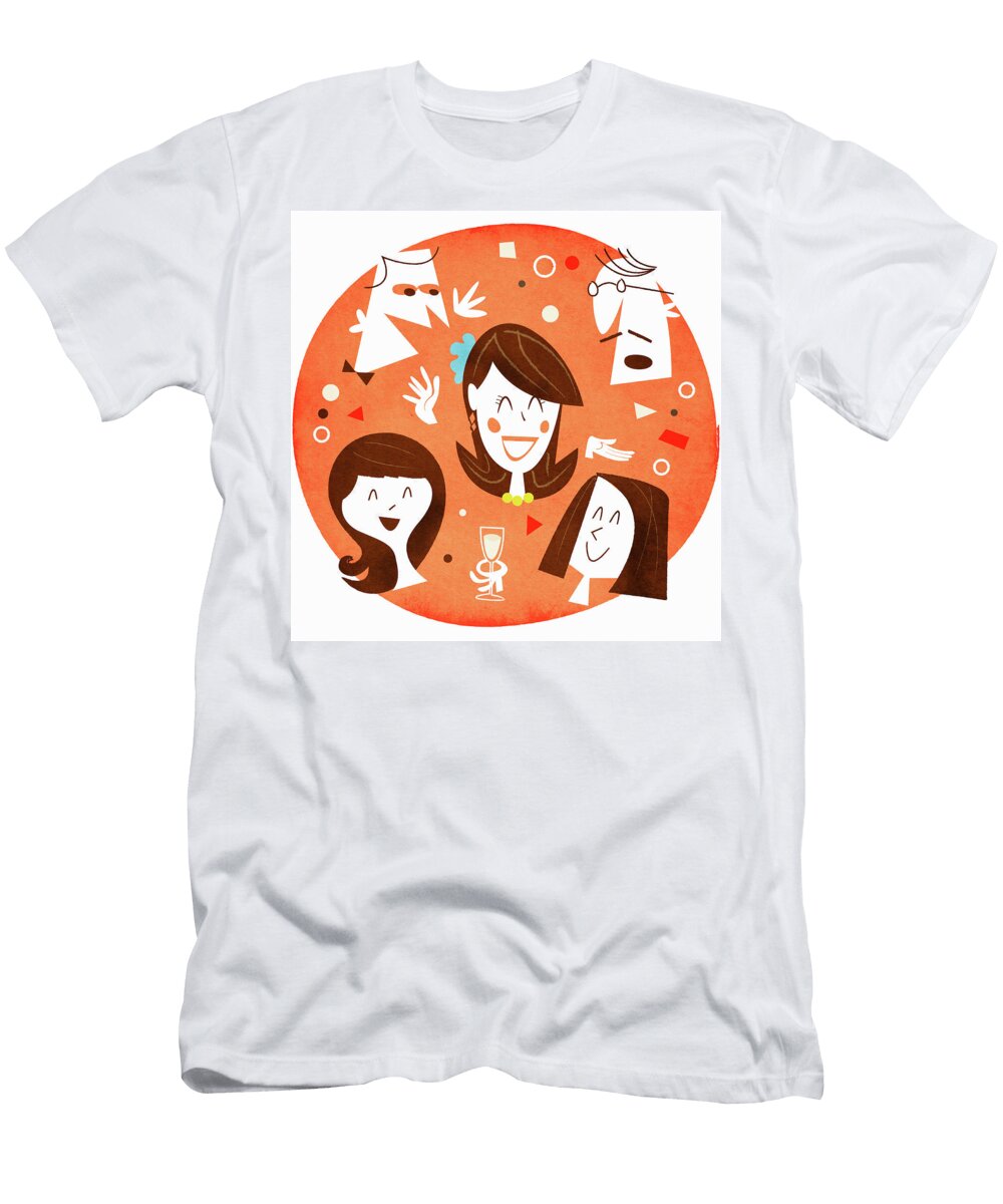Faces of Happy People Celebrating Ikon Ikon Images T-Shirt