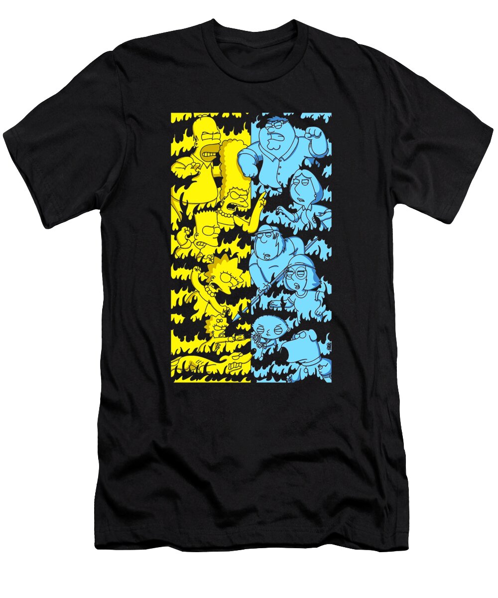 Family Guy Vs Simpsons Dahlan Putria T-Shirt