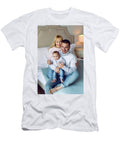 Family with Son Sitting on the Bed Elena Saulich T-Shirt