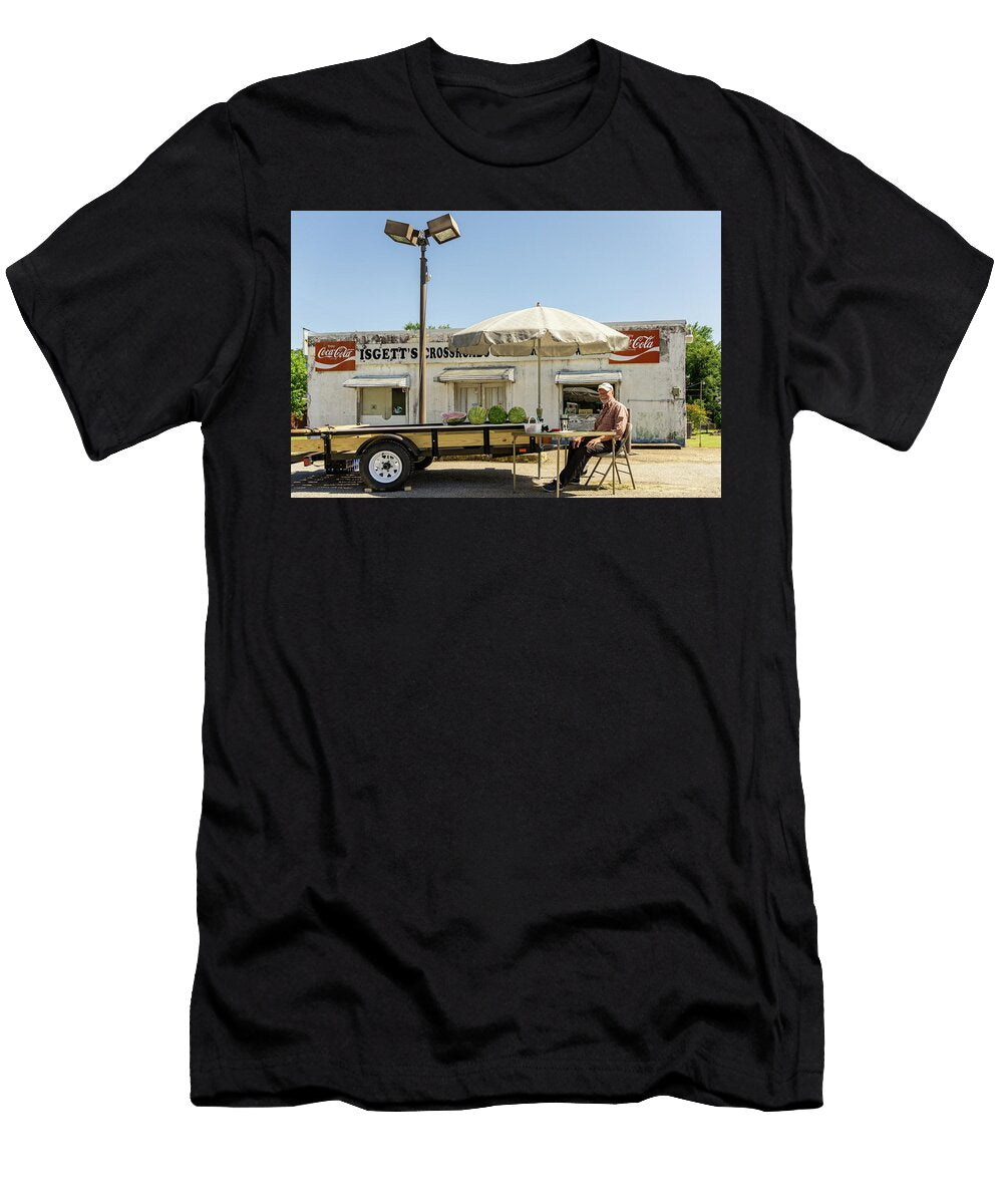 Farmer Sells Watermelons At Isgetts Crossroads Grocery Daniel Brinneman T-Shirt