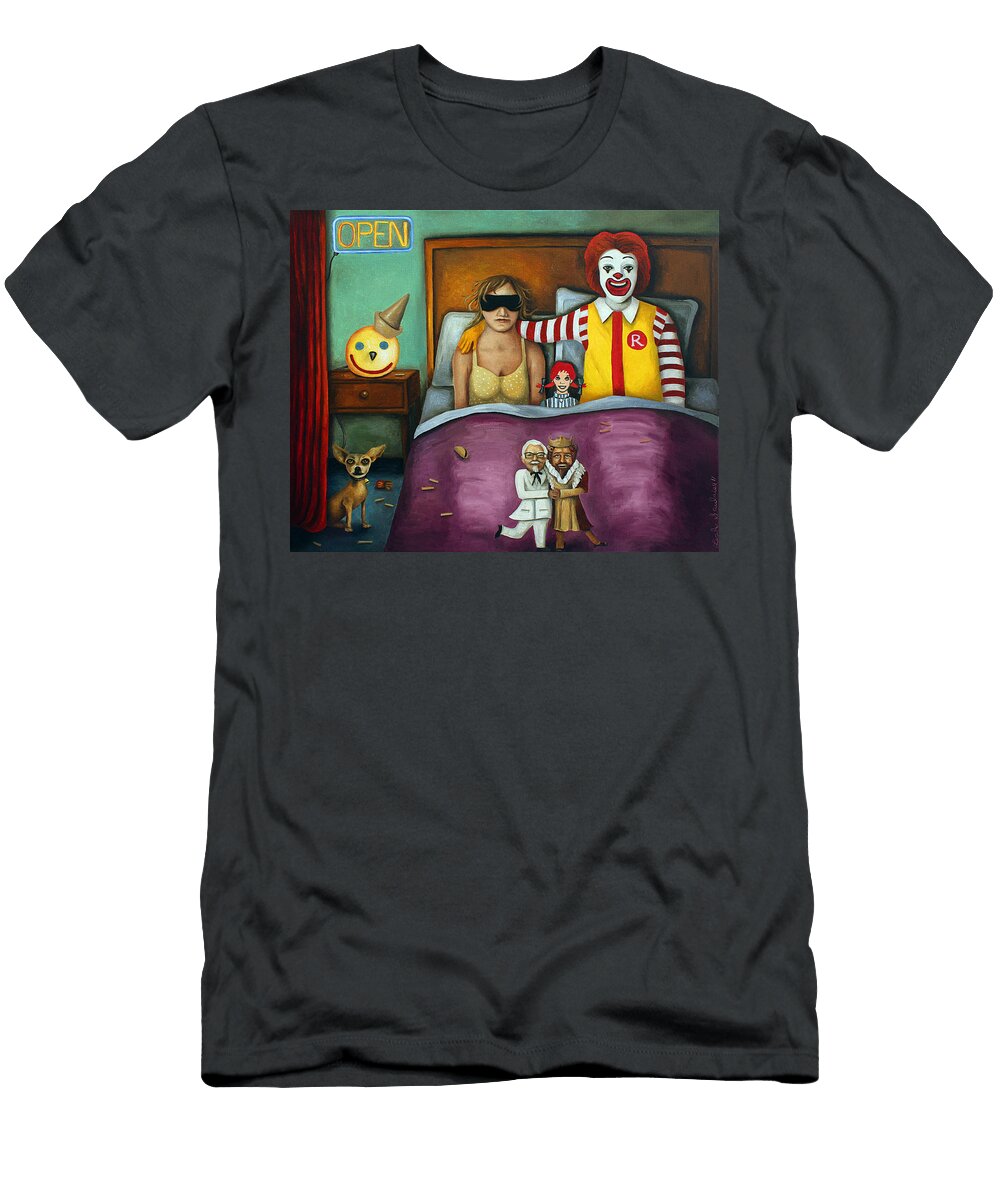 Fast Food Nightmare 2 Different Tones Leah Saulnier the Painting Maniac T-Shirt