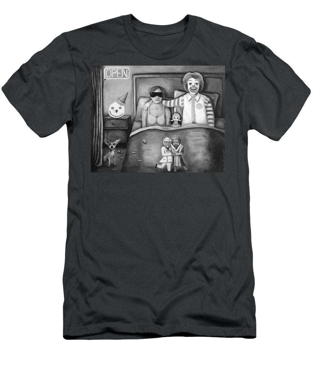Fast Food Nightmare Bw Leah Saulnier the Painting Maniac T-Shirt