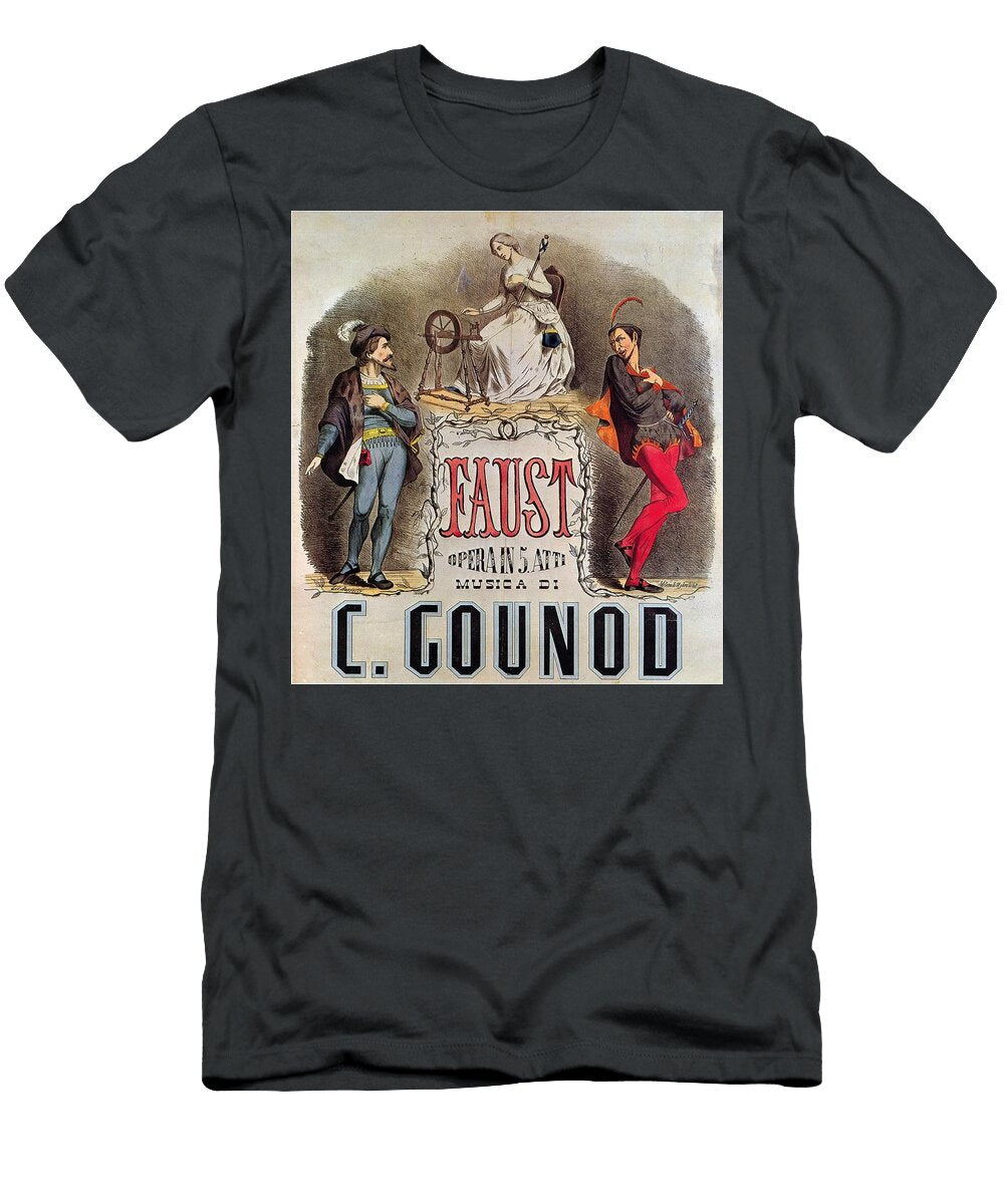 Faust C Goundo Opera Musical Play Art Nouveau Vintage Advertisement Studio Grafiikka T-Shirt