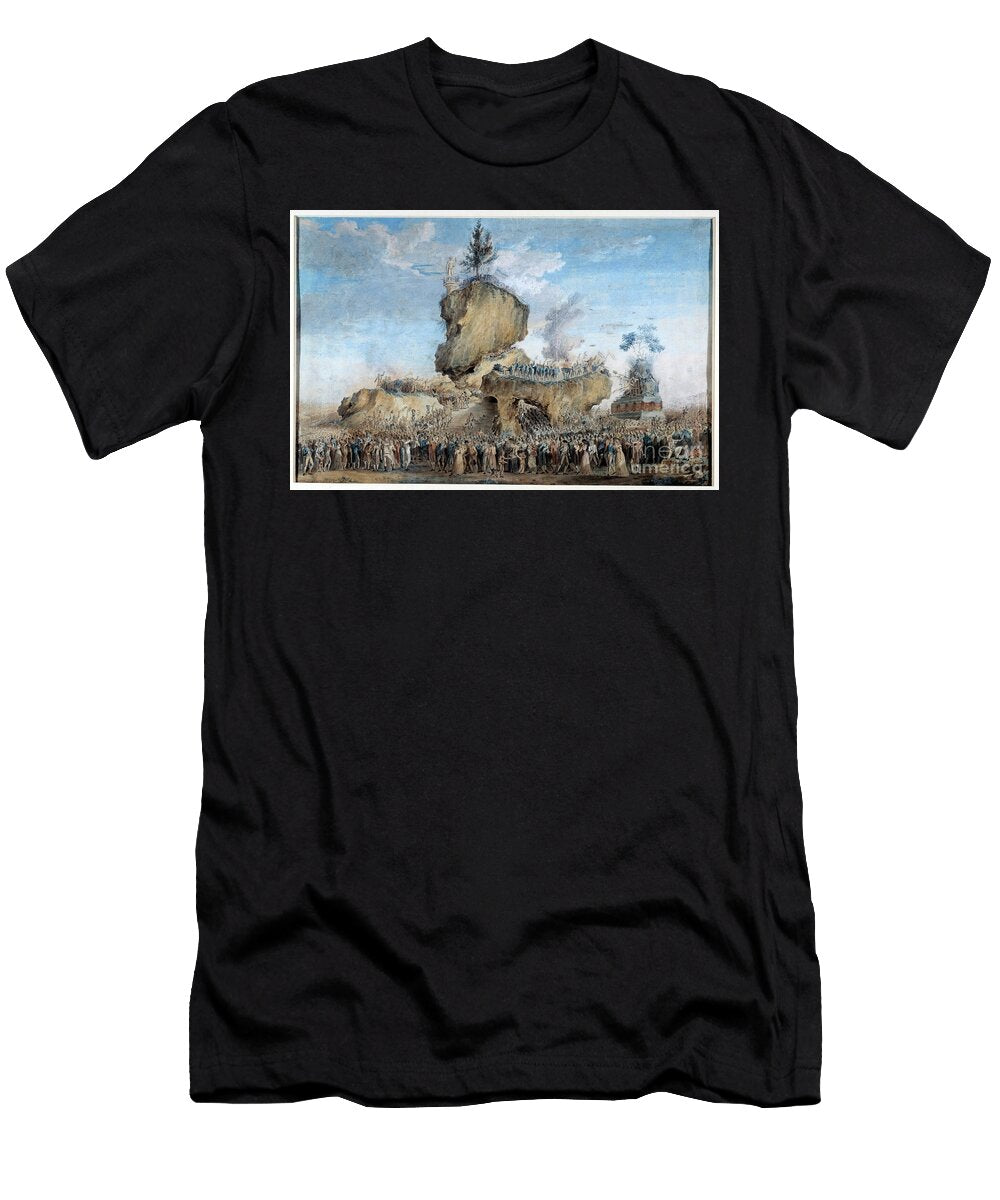 Feast of the Supreme Being on the Field of March in 1793 18th Century Watercolour Thomas Naudet T-Shirt