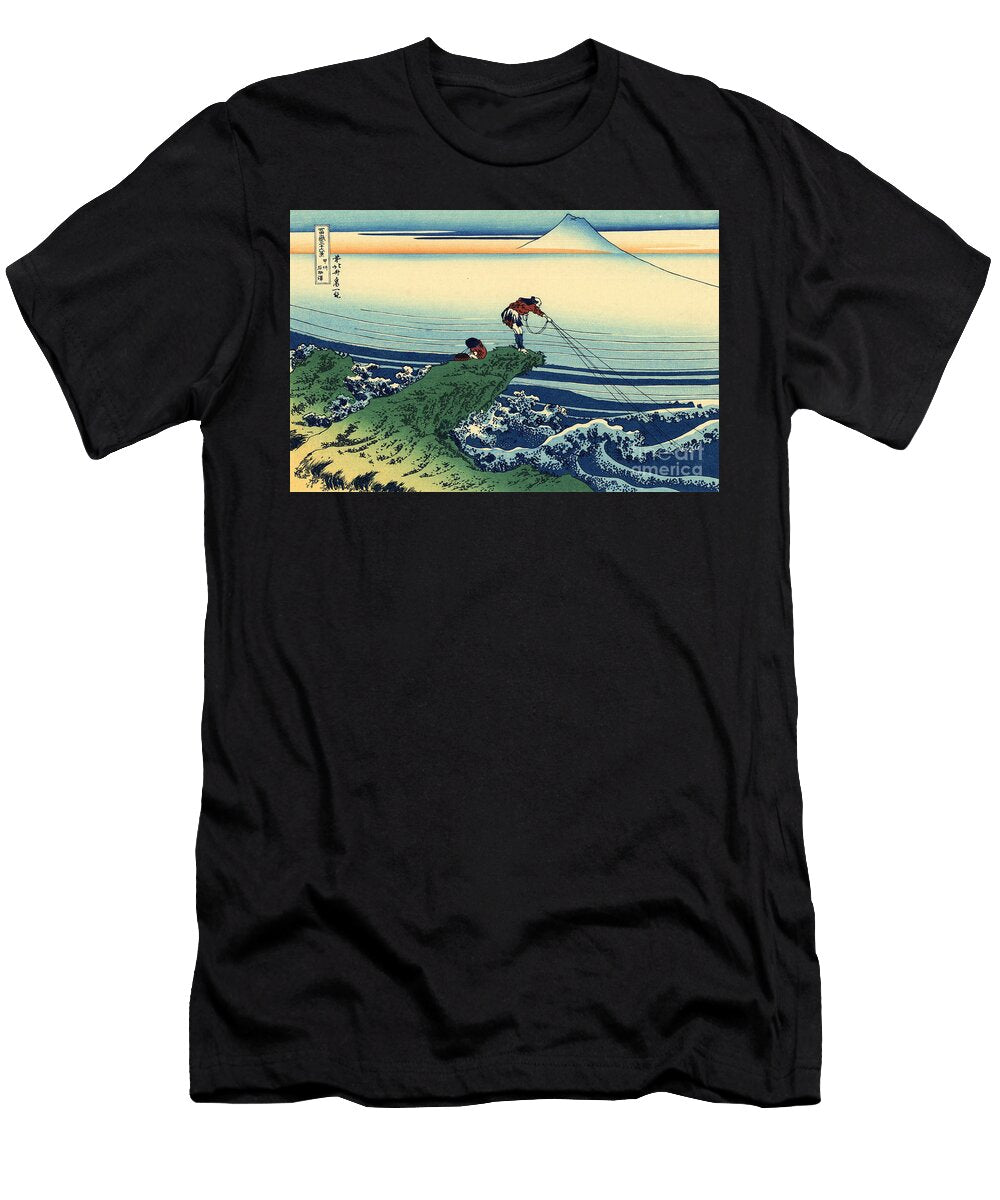 Fisherman in Kajikazawa Kai Province 1830 1835 Katsushika Hokusai T-Shirt