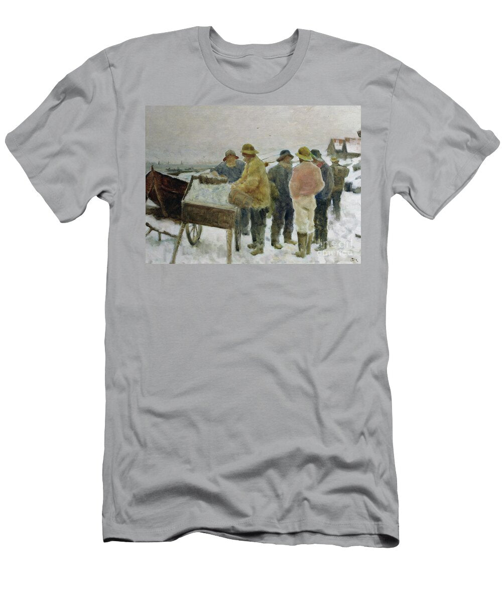 Fishermen Around the Herring Cart 1890 Fredrik Kolstoe T-Shirt