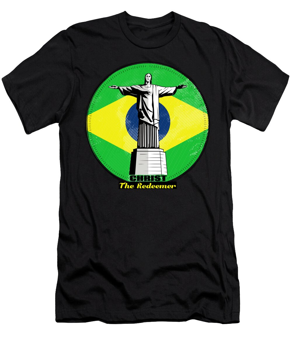 Flavors of Rio De Janeiro Christ the Redeemer Douxie Grimo T-Shirt