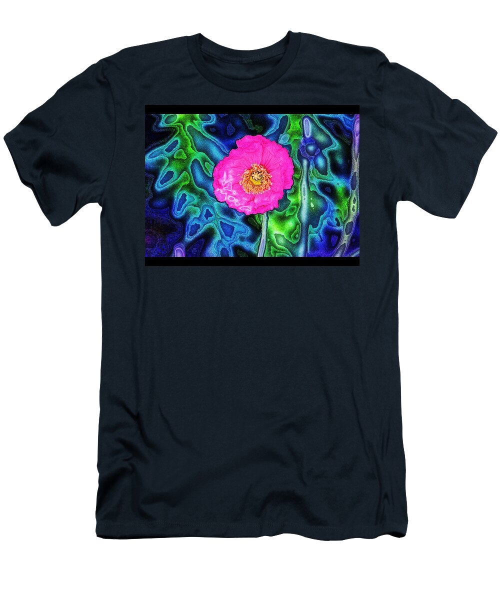 Flower in Blue Geo Mage T-Shirt