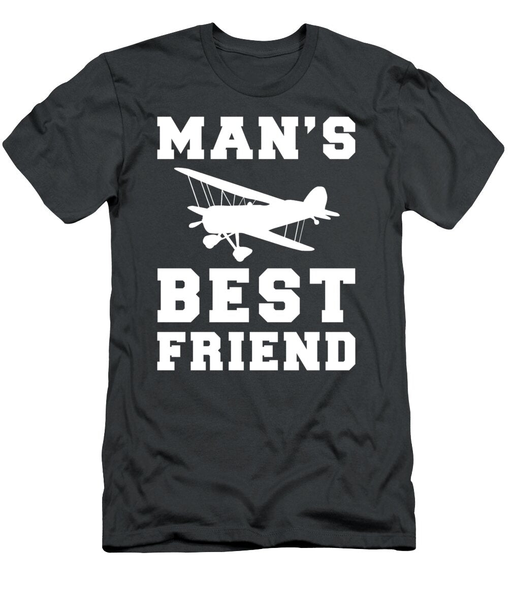 Flying Giggles Rcplane Mans Best Friend for Aviation Enthusiasts Rc Plane Humor T-Shirt