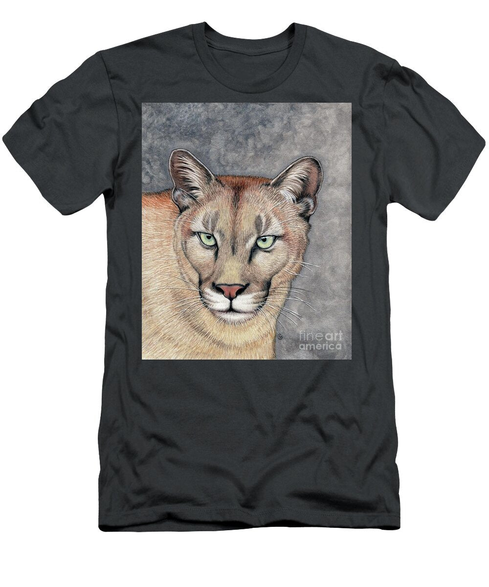 Focused Cougar Portrait Sherry Goeben T-Shirt