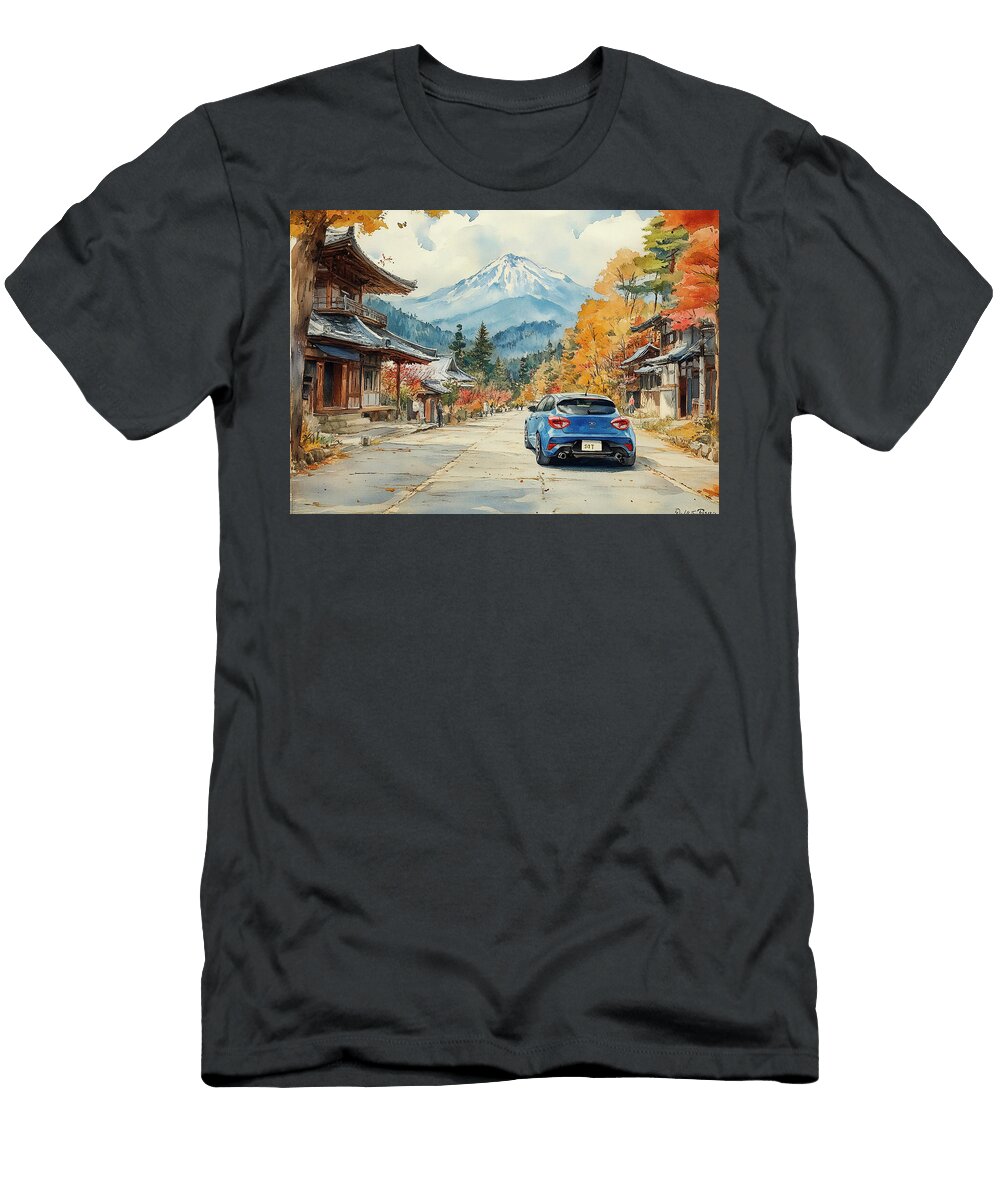 Ford Puma St Autumn Drive Through a Japanese Village with Mountain Views Kyran Estrada T-Shirt