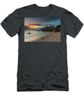 France Brittany English Channel Finistere Brignogan Plages Pointe De Pontusval Lighthouse and Chardons Bleus Beach Dusk Olimpio Fantuz T-Shirt