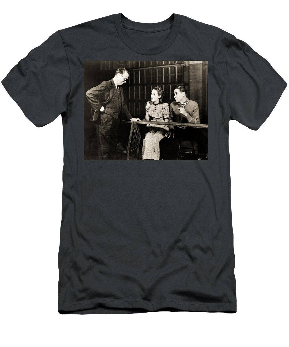 Frank Craven Martha Scott and John Craven 1938 Our Town Three People Conversing in Library Orca Art Gallery T-Shirt