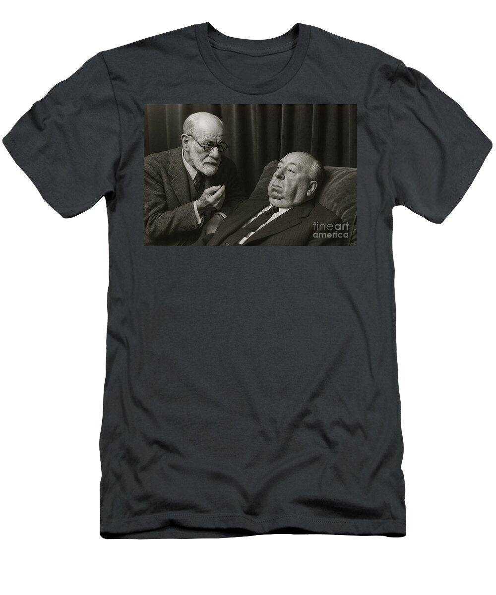 Freud Converses with Hitchcock John Malone T-Shirt