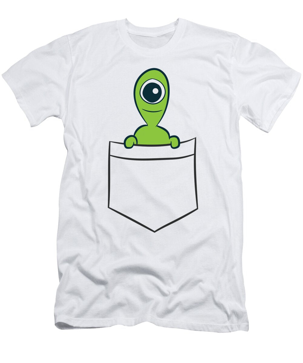 Funny Alien in a Pocket Alien in Pocket Monster Ufo Alien Eq Designs T-Shirt