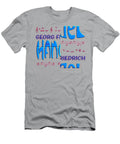 Funny Georg Friedrich Handel Blue Pink Music Notes Patchwork Calligraphy Limited Edition Frantz Cialec T-Shirt