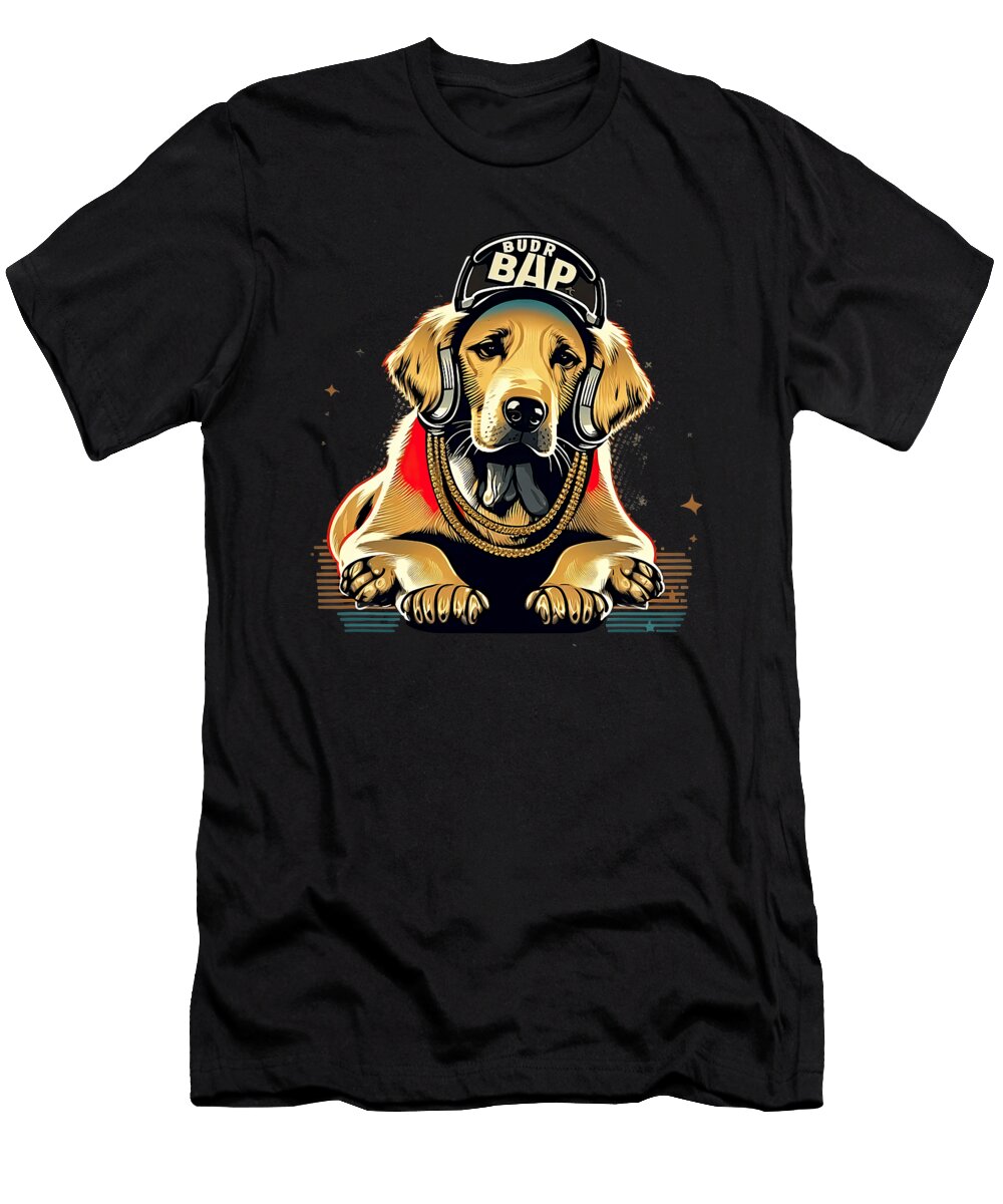 Funny Golden Retriever Rap Hiphop Rb Sophie Eleanor T-Shirt