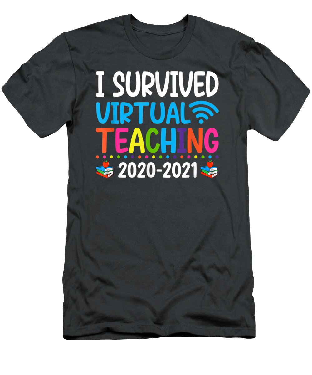 Funny Iurvived Virtual Teaching End of Year Teacher Remote Dhyan Larissa T-Shirt