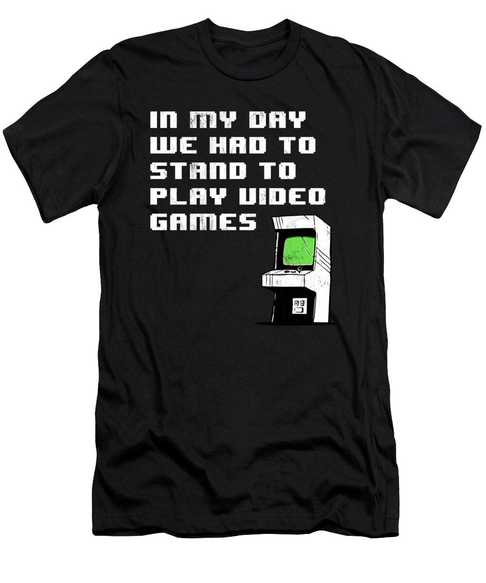 Funny Retro Arcade Gaming 80s Gamer Noirty Designs T-Shirt