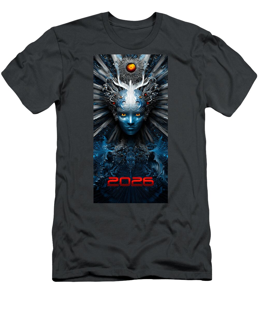 Futuristic Alien Entity Kevin Walker and Pixel Reverie T-Shirt