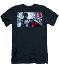 Futuristic Biker in Cityscape Tricky Woo T-Shirt