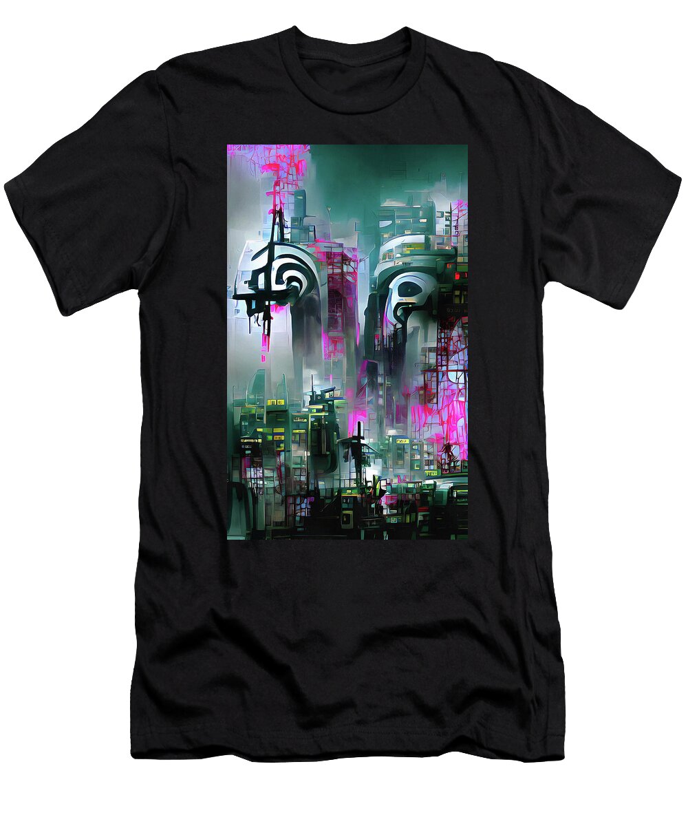 Futuristic Cybergoth City Fantasy Style 02 Matthias Hauser T-Shirt