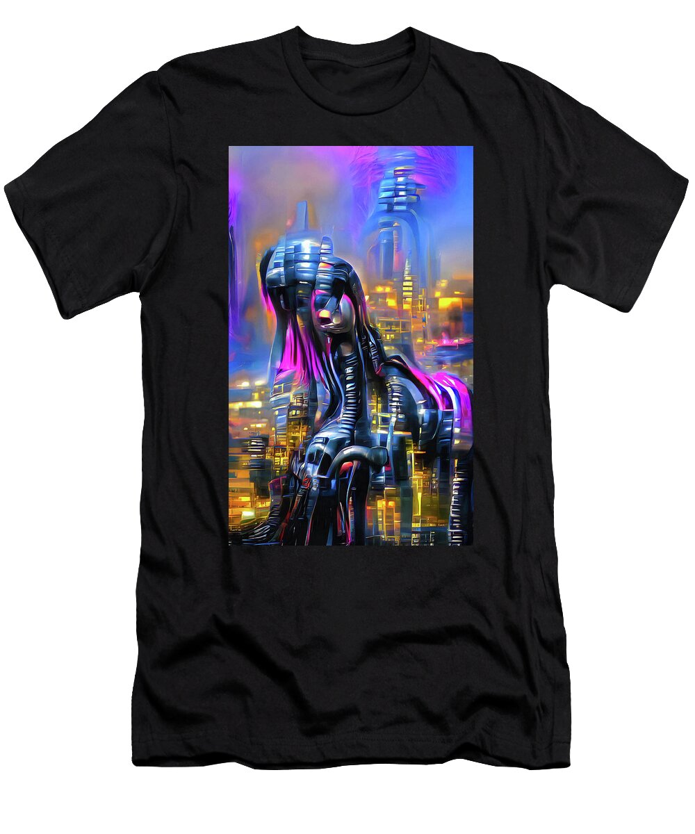 Futuristic Cybergoth City Fantasy Style 05 Matthias Hauser T-Shirt