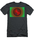 Futuristic Green and Red Tech Disc Fractal Flame Keith Webber Jr T-Shirt