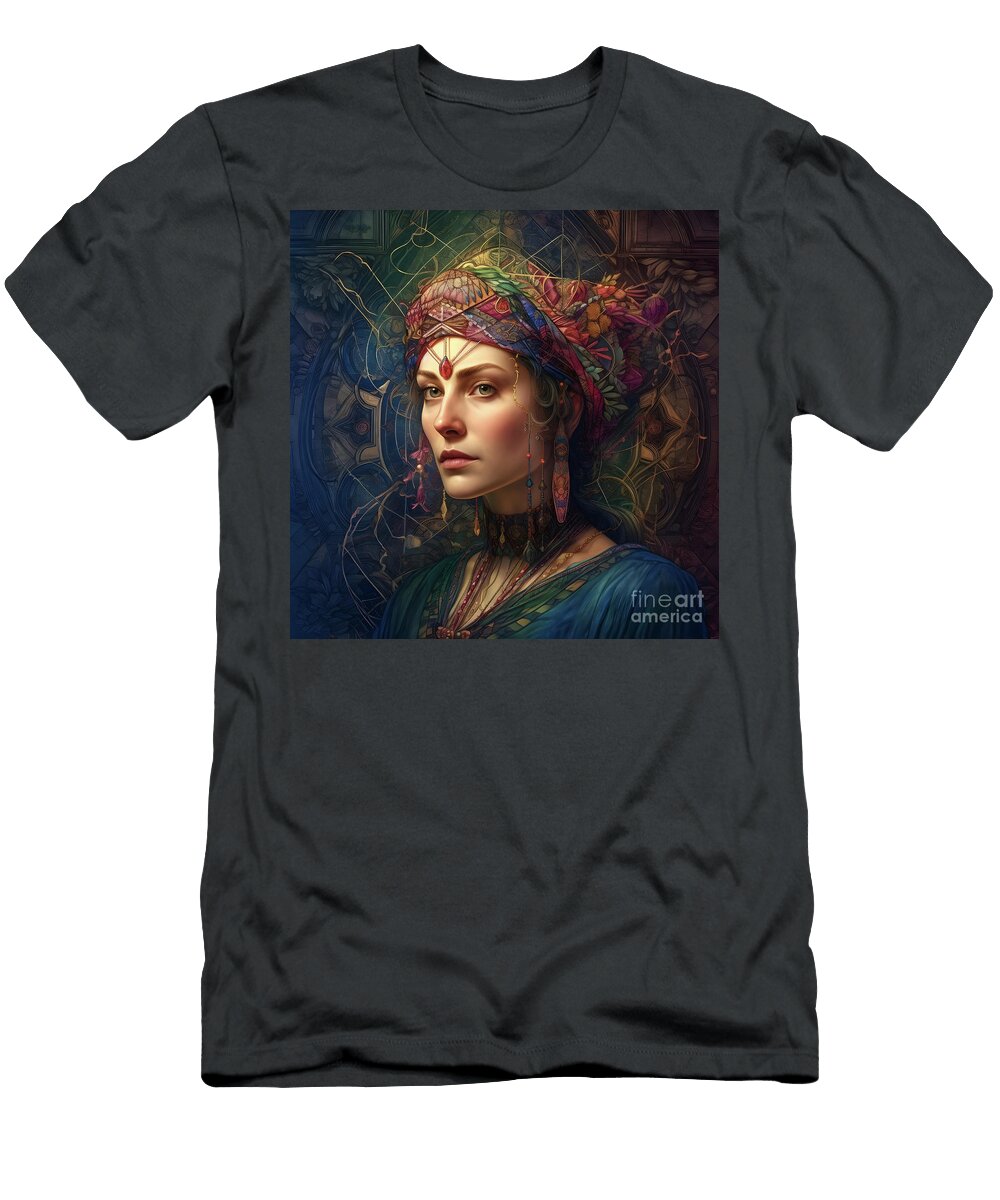 Futuristic Medieval Maidens 4 Peter Awax T-Shirt