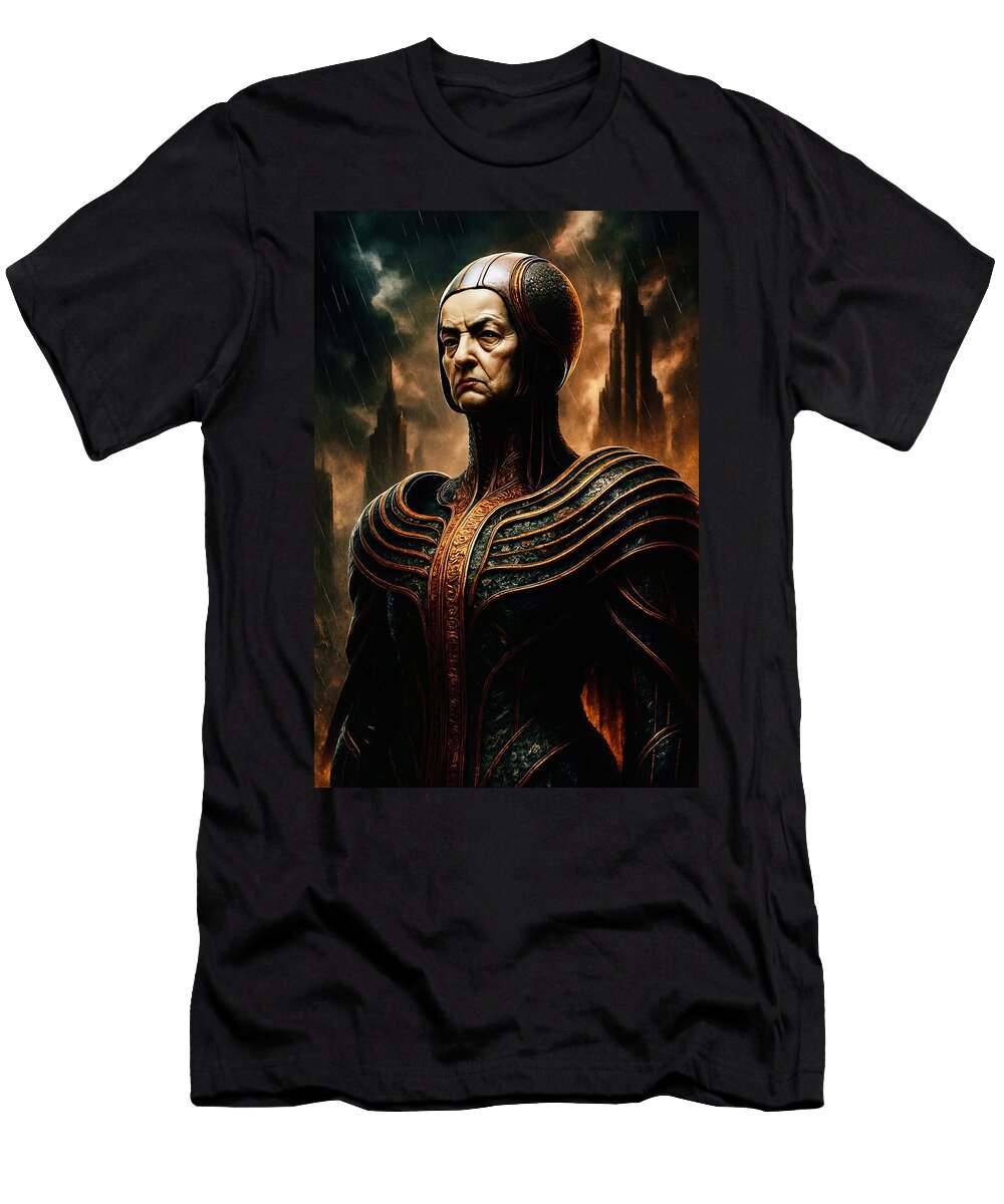 Galactic Empress in the Storm Futuristic Female Warrior Fine Art By Bob Orsillo Bob Orsillo T-Shirt