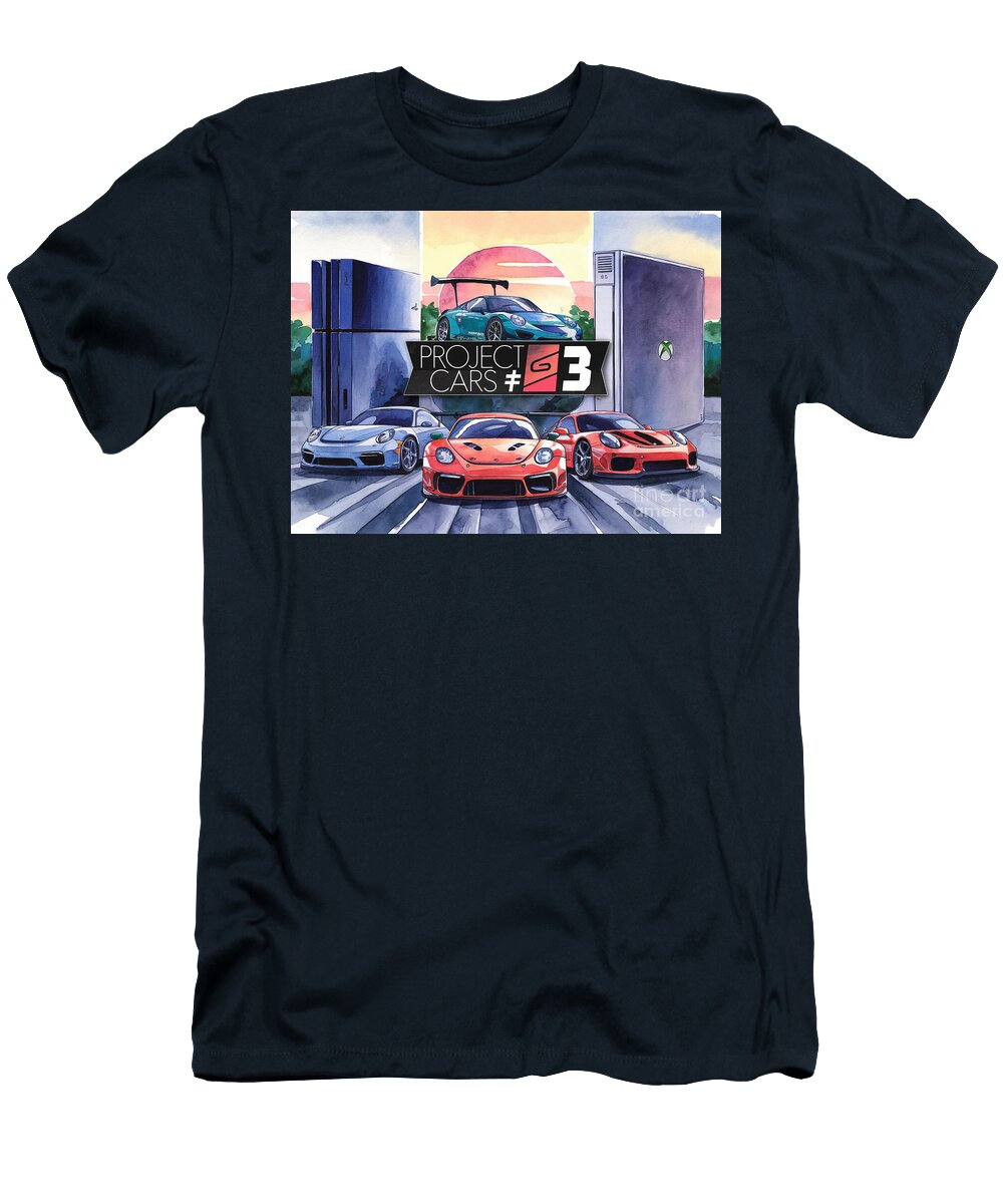 Games 4 2020 One 3 Games Xbox Cars Watercolor Project Pc Playstation Donato Williamson T-Shirt