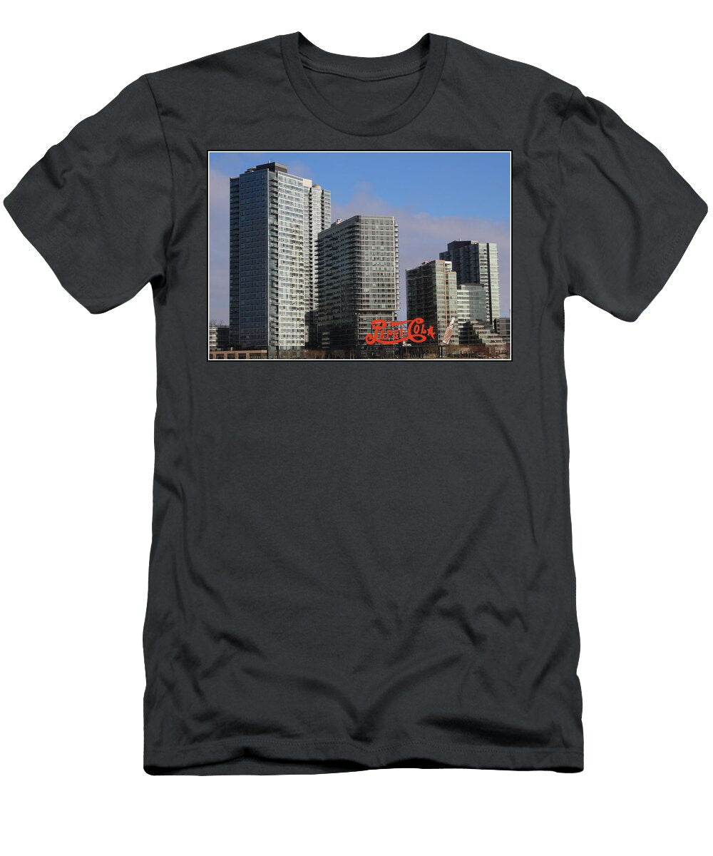 Gantry Plaza State Park and Iconic Pepsi Cola Sign NYC Dora Sofia Caputo Photographic Art and Design T-Shirt