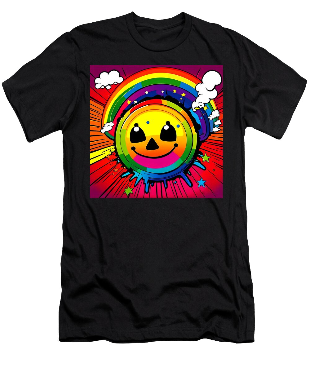 Gay Raver Art Lgbt Cartoon Design Paulo Silveira T-Shirt