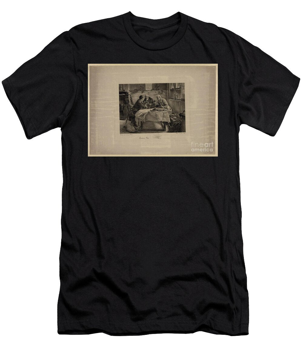 Gentlemen Conversing Over a Table Paul Fearn T-Shirt