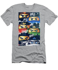 Go Ninja Face Azzura Fine T-Shirt
