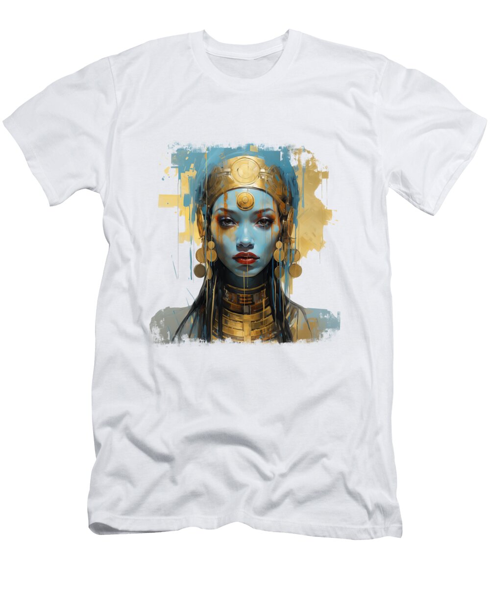 Gold Lady Art Galaxy T-Shirt