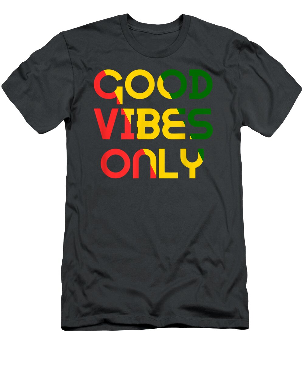 Good Vibes Only Rasta Reggae Roots Clothing Flag Simeon Tamara T-Shirt