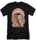 Good Vibes Only Retro Leopard Pattern Licensed Art T-Shirt