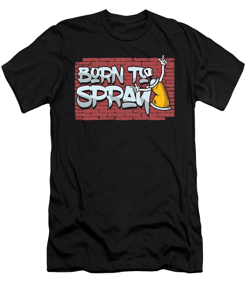 Graffiti Artist Hip Hop Spray Paint Can Wall Mural Street Art Thomas Larch T-Shirt