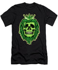 Green Dreadlocks Skull with Crown Rasta Skull Licensed Art T-Shirt
