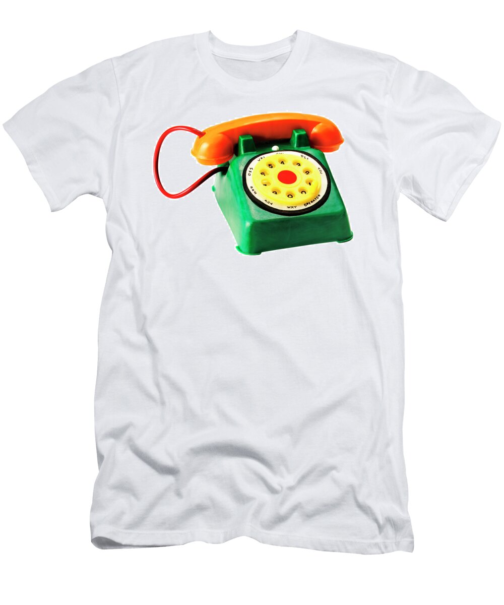 Green Yellow and Orange Rotary Telephone Csa Images T-Shirt