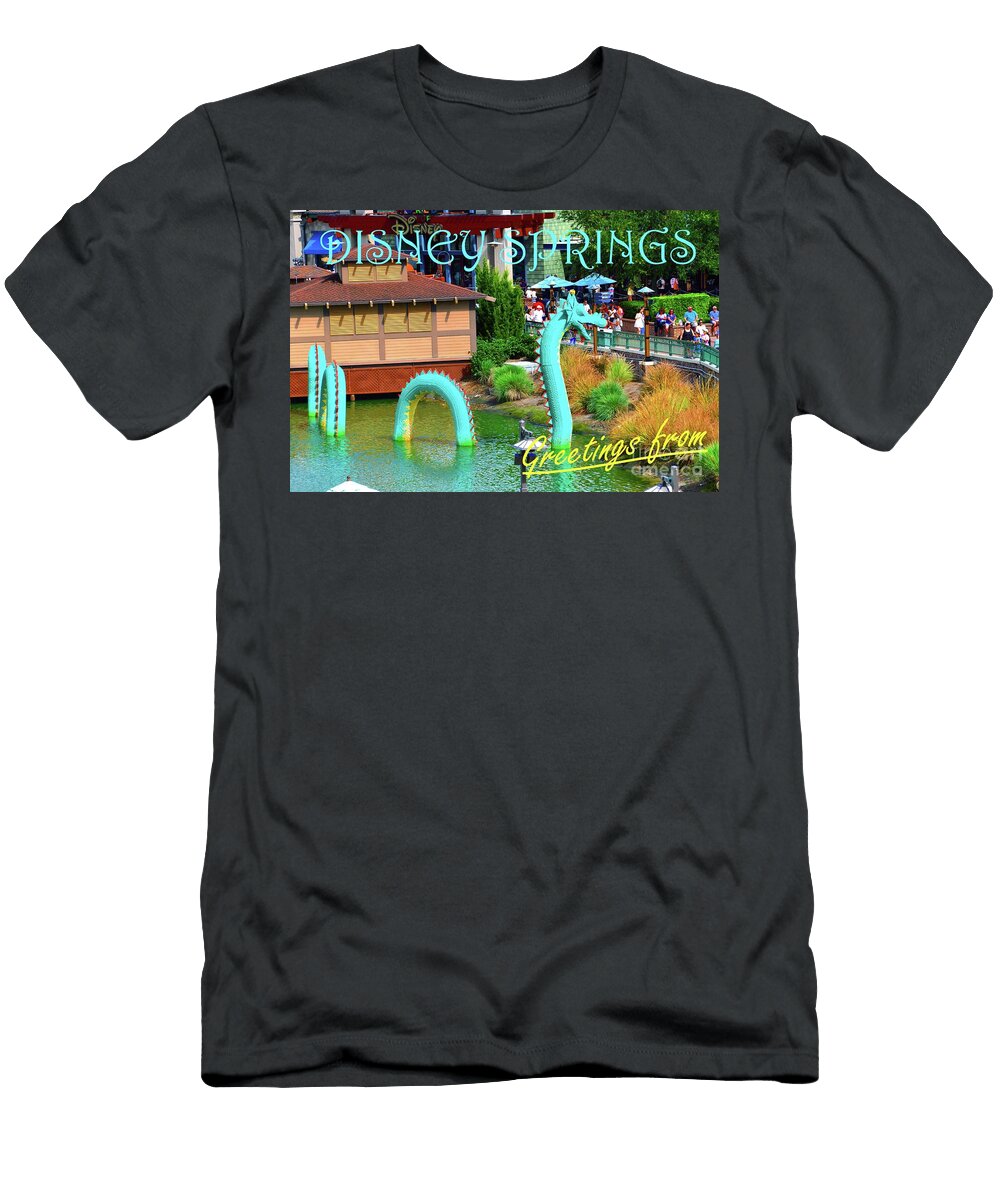 Greetings From Disney Springs and Brickley the Sea Serpent David Lee Thompson T-Shirt