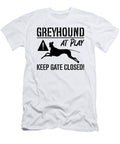 Greyhound At Play Dog Racer Rescue Greyhound Racer Tshirtconcepts Marvin Poppe T-Shirt